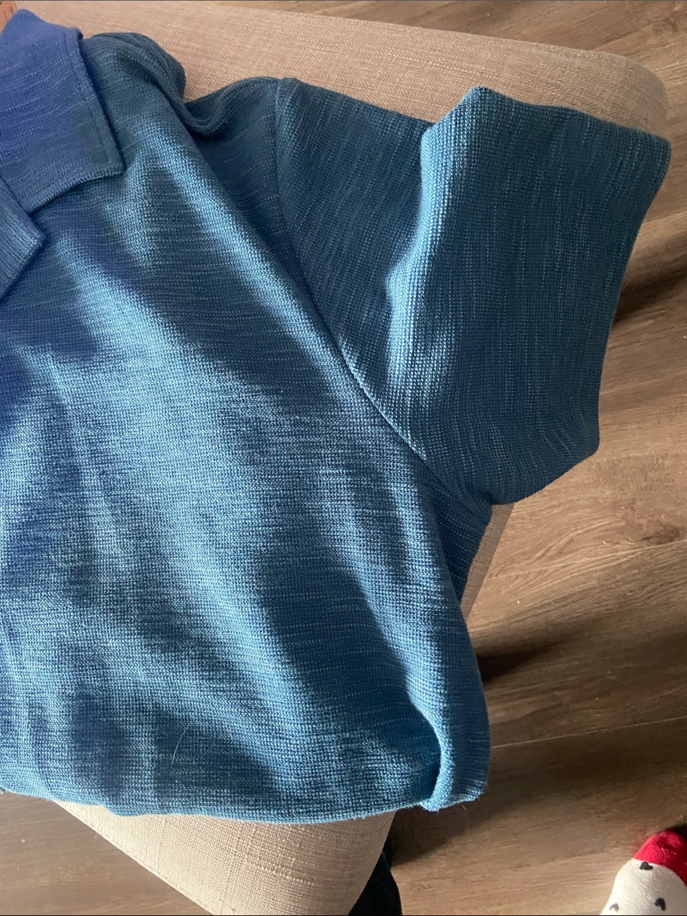 Weatherproof Teal Knit Polo Shirt - Picture 2 of 5